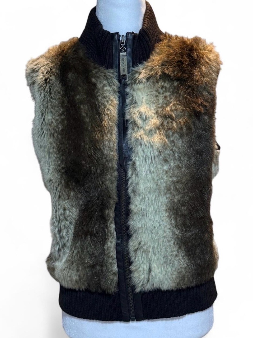 VTG True Y2K River Island Faux Fur Gilet Vest